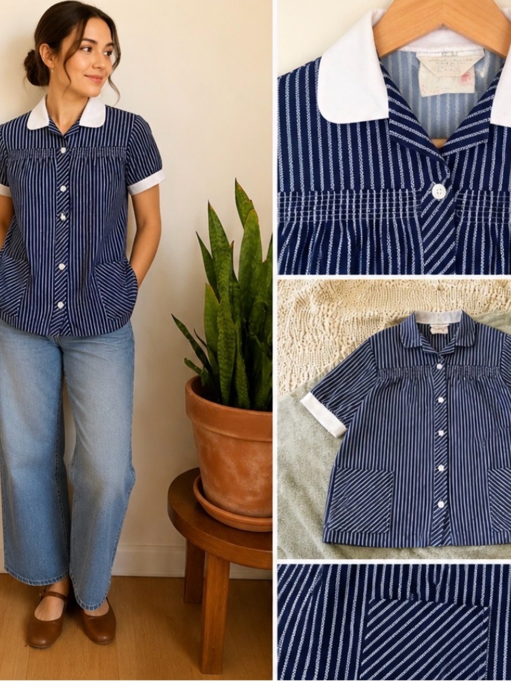 Sear’s Brand Vintage Blouse with pockets